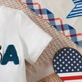 thumbnail image 5 of TOWED22 4th of July Baby Boy Outfits Short Sleeve T-shirt Tops Short 2Pcs Toddler Independence Day Summer Clothes Set（Z4-White,2-3 Y）, 5 of 8