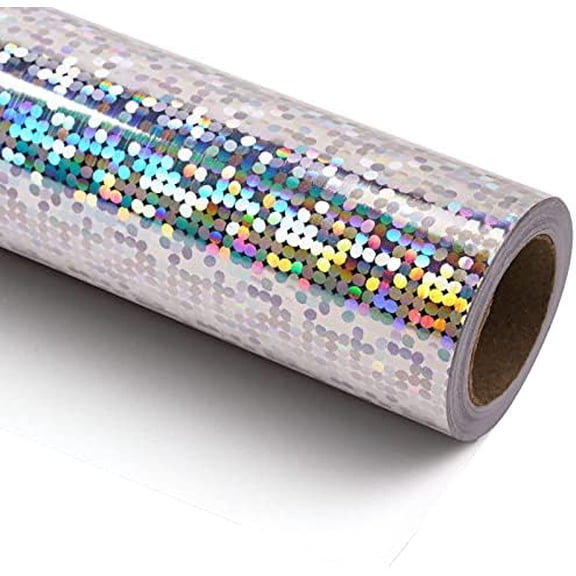 Silver Dots Colorful Metallic Wrapping Paper-81.5 Sq Ft-Solid Color Paper Perfect for Party, Wedding, Birthday, Christmas, Baby Show -30Inch X 32.8Feet