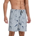 thumbnail image 2 of Kdxio Shells And Sand Print Mens Sleep Shorts Bottoms Soft Comfy Pajama Wear Pants with Drawstring Pockets, 2 of 5