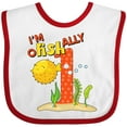 thumbnail image 3 of Inktastic I'm O-fish-ally One- Cute Puffer Fish First Birthday Boys or Girls Baby Bib, 3 of 4