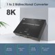 thumbnail image 2 of DP1.4 Displayport Splitter Bi-Direction 1x2/2x1 Switcher Adapter para computadora TV Hugtrwg Para estrenar, 2 of 9