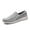 Grey, variant on MAWCLOS Mens Sneakers Slip On Flats Walking Breathable Loafers Round Toe Work Casual Shoes Beige 10.5