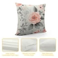 thumbnail image 4 of GOSMITH Beautiful Pink Rose Gradually Varied Gray Leaves Pillowcases Flower Seamless Art Pattern Pillow Case Decorative Throw Pillow Cover for Home Sofa Office, 4 of 5