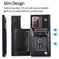 thumbnail image 3 of Dteck Case for Samsung Galaxy Note 20 6.7-inch,Shockproof PU Leather Wallet Case Card Holder Kickstand Flip Magnetic Hybrid Rubber Note 20 5G Back Phone Cover,Black, 3 of 9