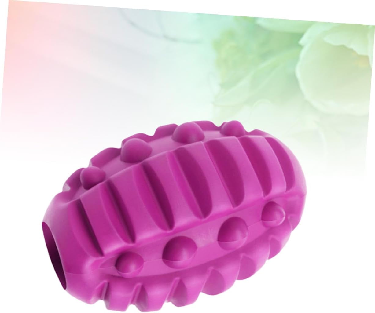 2PCS Dog Chew Ball, Interactive Aggressive chewers Dog Toy, for Teething and Teeth Cleaning, Natural Rubber Durable Football Dog Toy for Small and Medium Breeds(Orange+Rose)