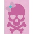 thumbnail image 4 of Old Glory Toddler Halloween Pink Skull and Bow Short Sleeve Graphic T Shirt, 4 of 6