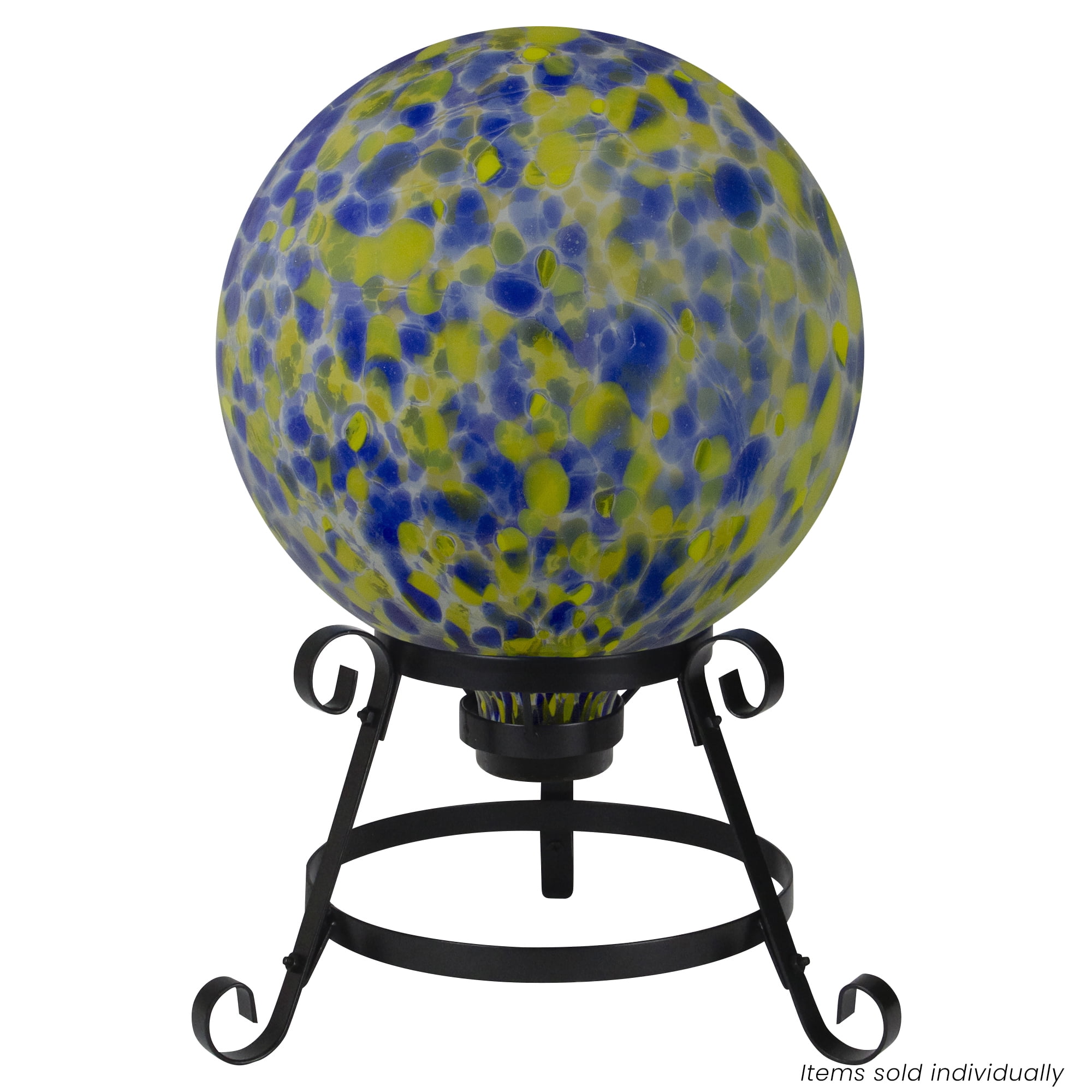 Northlight 10" Yellow and Blue Outdoor Patio Garden Gazing Ball