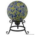 thumbnail image 4 of Northlight 10" Yellow and Blue Outdoor Patio Garden Gazing Ball, 4 of 5