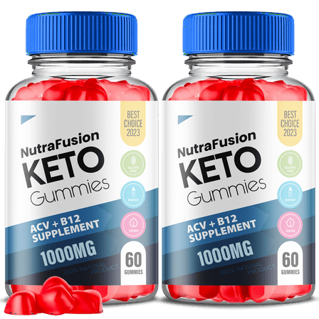 (2 Pack) Nutra Fusion Keto ACV Gummies - Apple Cider Vinegar Supplement for Weight Loss - Energy & Focus Boosting Dietary Supplements for Weight Management & Metabolism - Fat Burn - 120 Gummies