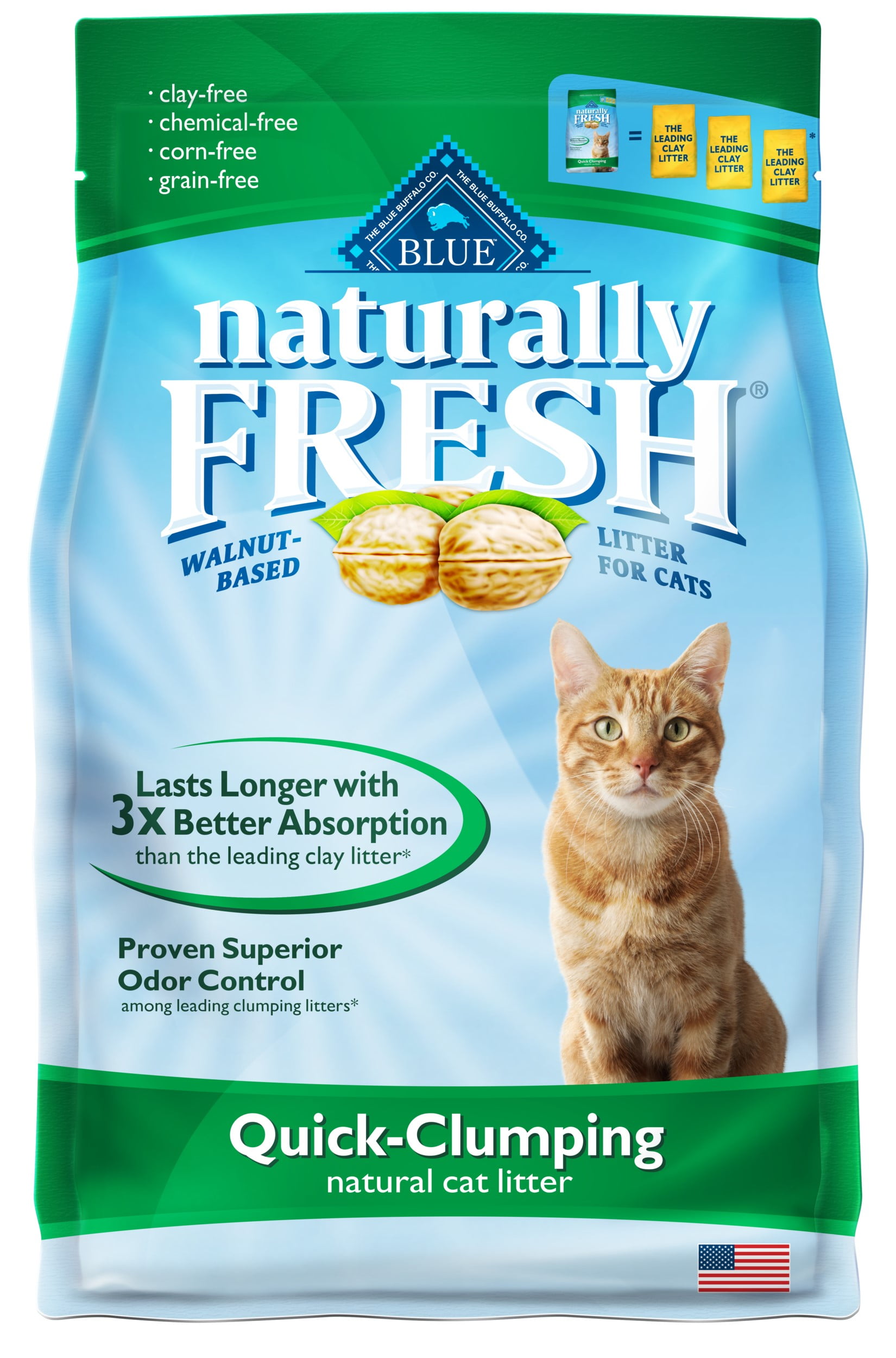 Naturally Fresh QuickClumping WalnutBased Odor Control Cat Litter, 6