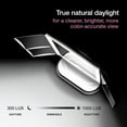 thumbnail image 4 of Makeup Mirror with Natural LED Lights Lighted Trifold Vanity Mirror with X & X Magnifications Dimmable Lights Touch Screen Cosmetic Stand Sora (Rose Gold), 4 of 9