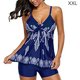 thumbnail image 1 of sweethay Traje de baño de mujer Traje de baño de impresión Tank Top Dress Traje de baño Prendas para la parte del cuerpo Azul XXL, 1 of 6