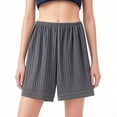 thumbnail image 2 of Womens Pajama Shorts Soft Comfortable Knit Elastic Pajama Bottoms Lounge Shorts with Pockets Gray, 2 of 6