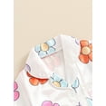 thumbnail image 5 of FEORJGP Kids Little Girls Satin Pajama Set 1T 2T 3T 4T 5T 6T Toddler Baby Casual Loungewear Short Sleeve Shirts Floral Print Lapel Neck T-Shirts Singll Fashion Comfy Sleepwear Summer Outfits, 5 of 8