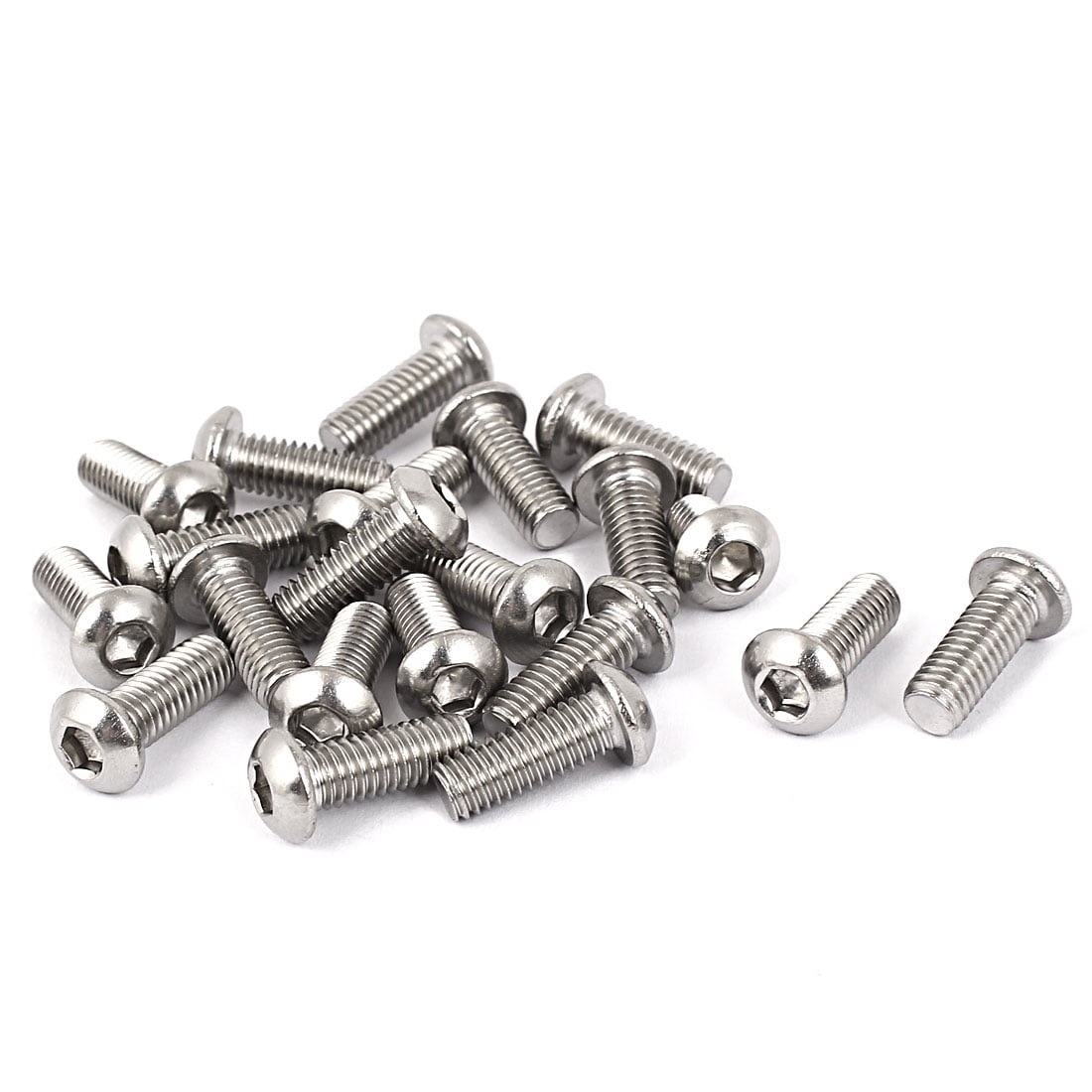M5x40mm Thread Stainless Steel Wing Bolt Butterfly Screws Fastener 20Pcs 