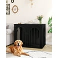 thumbnail image 4 of 44.1" Wooden Dog Crate Furniture TV Stand, Indoor Dog Kennel for Small/Medium/Large Dogs, Black, 4 of 11