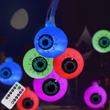 Eyeball Decoration String Lights 30LED with Remote Control Waterproof ...