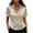 Beige, variant on Womens Silk Satin T Shirts Short Sleeve Tops Button down Breathable Blouses Solid Dressy Summer Tees