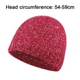 thumbnail image 6 of Eoperou Women Hat Sequin Decor Dome - Hip Hop Style Elastic Large Head Circumference Anti-slip Club Party Cap Outdoor Street Work Cycling Beanie, 6 of 8