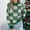 Green, variant on Dgankt Sweaters for Women Fall and Winter Christmas Plaid Lantern Long Sleeve Pullover Sweater Top,Size S-L