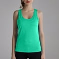 thumbnail image 7 of Women's Sleeveless Yoga Workout Tank Tops Scoop Neck Loose Fit Back Tie Knot Running Exercise T-Shirt Activewear, 7 of 7