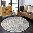 thumbnail image 4 of nuLOOM Tanith Vintage Medallion Cream 8' Transitional Round Rug, 4 of 8