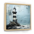 thumbnail image 2 of Designart "Enigmatic Azure And Onyx Beacon" Coastal Floater Framed Wall Art Prints, 2 of 5