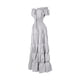 thumbnail image 3 of Faldas largas Vestido largo informal para mujer con cordones y cuello oblicuo, traje diario de corte holgado (gris XXXL) Kuymtek Gris T 3EG para Mujer, 3 of 6