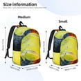 thumbnail image 2 of Fuzoiu Tennis Ball In Fire And Water Print Canvas Backpack,Lightweight Travel Daypack,School Backpack Purse for Women Men, Casual Aesthetic Backpack, 2 of 5