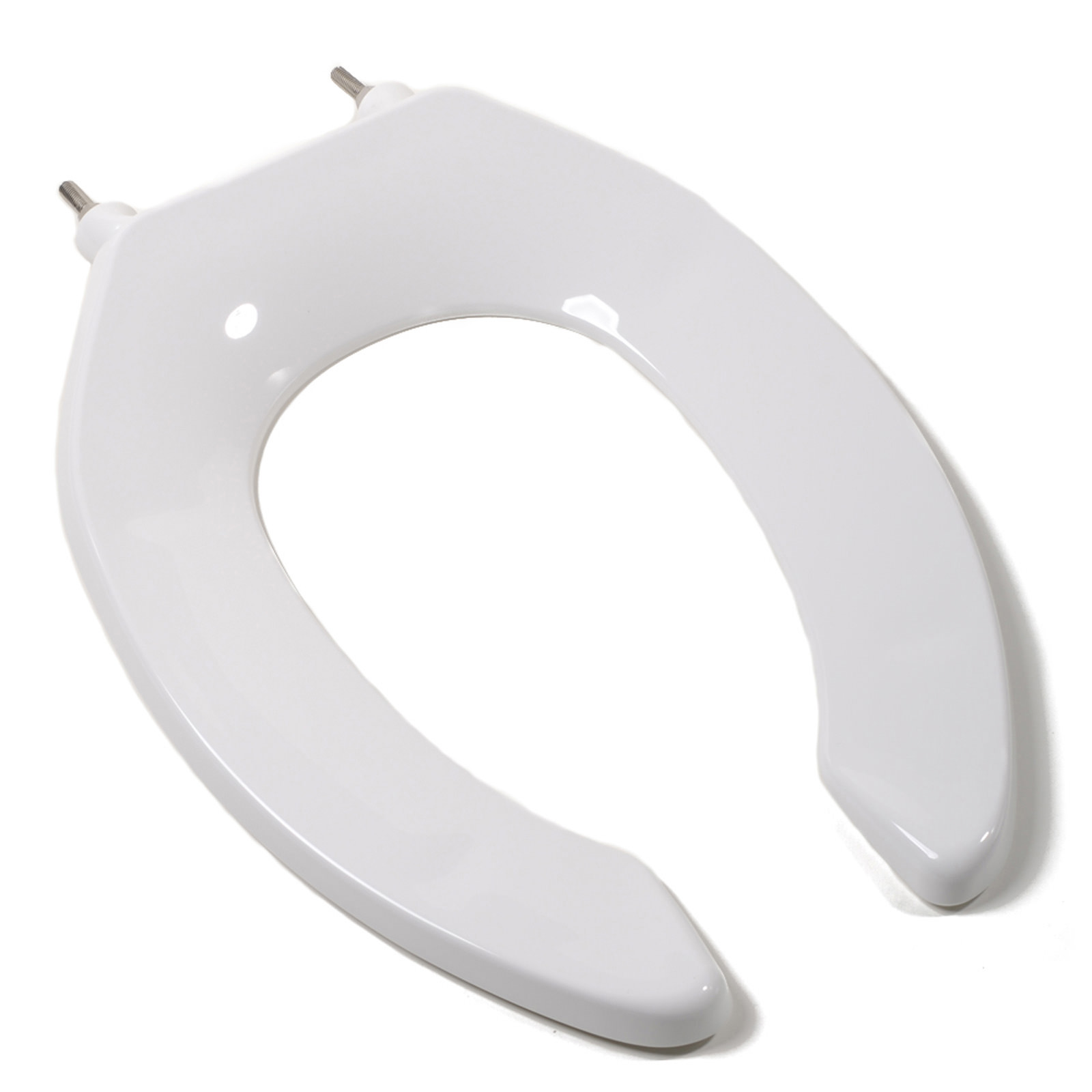 BathDecor Commercial Quality Elongated Toilet Seat Open Front without Cover and Stainless Steel