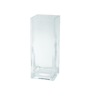 CC Home Furnishings Square Transparent Glass Pillar Candle Holder - 10" - Clear