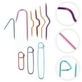 thumbnail image 4 of 9PCS Knitting Tool Set Sweater Hooks Knitting Needles Sets Cable Needle Stitch Holders Crooked Needle Sewing Needles (Random Color), 4 of 8