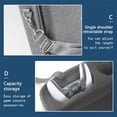 thumbnail image 5 of Sac Fourre-Tout pour Console de Jeu Compatible avec Étui de Protection Ps5, Valise de Voyage avec Poignée Ajustable, Sac de Rangement Portable Résistant aux Rayures, version logo Grise, 5 of 5