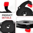 thumbnail image 3 of Universal Oil Filter Wrench, Steel Three-jaw Adjustable Removal Tool, Anti-slip & Rustproof One-way Change for 1/4 Hole 3/8" Socket Adapters (Black) -, 3 of 6
