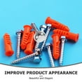 thumbnail image 3 of ETHZZLE 8Pcs Decorative Screw Caps for Wood Metal Hardware Plated Silver Curved Design Fasteners, 3 of 6