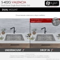 thumbnail image 4 of Stylish Dual Mount 31" Stainless Steel Single Bowl Kitchen Sink with Grid & Strainer S-402G, 4 of 11