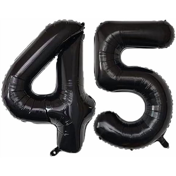 45 Number Foil Balloon Number 40 Inch Jumbo Giant Balloon for 45th Birthday Party Decoration Wedding Anniversary Graduation Celebration, Black 45$$Electronics Accessories