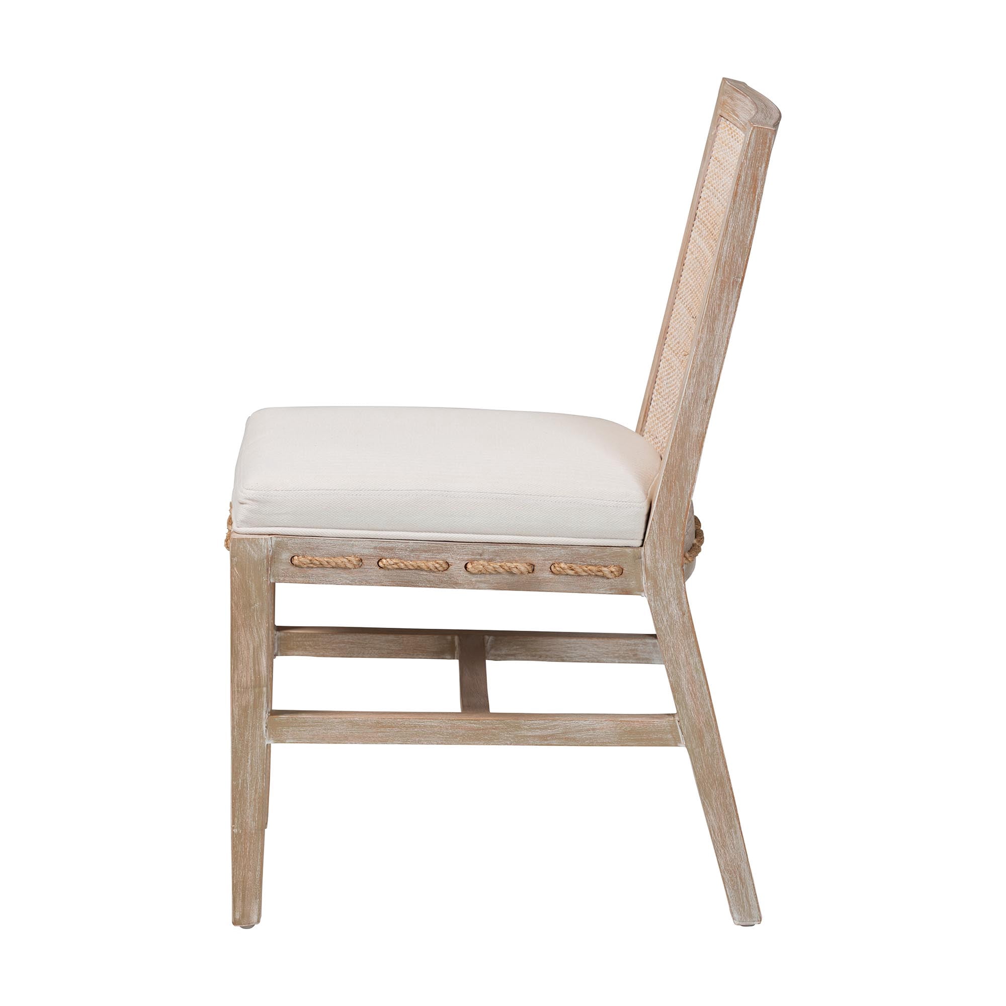 bali & pari Ashford Cottage Dining Chair, Whitewash Beige
