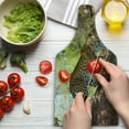 thumbnail image 3 of Zoo Cutting Board, Leopard Panthera Pantus on Tree Nature Reserve Botswana Carnivore Animal, Tempered Glass Cutting and Serving Board, Wine Bottle Shape, Green Pale Brown White, by Ambesonne, 3 of 5
