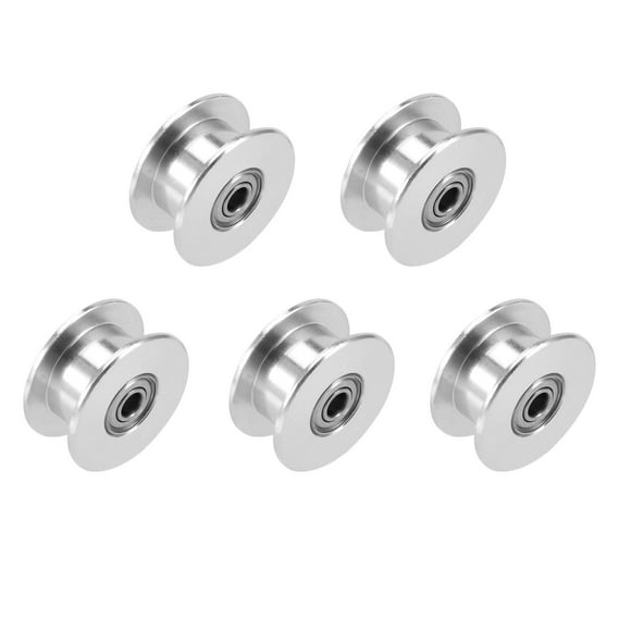 WINSINN GT2 Idler Pulley - 20 Toothless, 3mm Bore, for 6mm Width Timing Belt, Aluminum - Ideal for 3D Printers, CNC Machines (5-Pack)