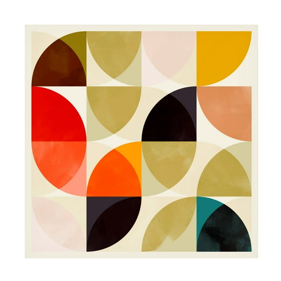 Trademark Fine Art Ana Rut Bre Circles Nov 19 Beige Viertel Circles Ineinander Canvas Wall Art