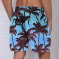 thumbnail image 4 of ZRGHAOYLQ Men Swim Trunks 2025 Summer Tropical Palm Tree Printed Beach Shorts Quick Dry Drawstring Hawaiian Swimming Shorts Big and Tall Holiday Boardshorts Swimwear, 4 of 4