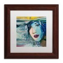 Trademark Fine Art "Celeste" Canvas Art by Andrea, White Matte, Wood Frame