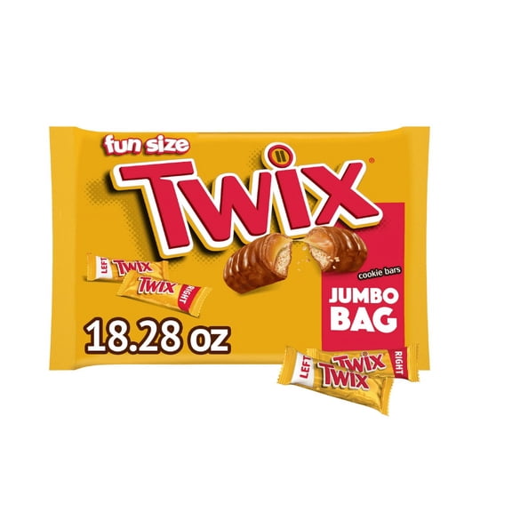 Twix Caramel Fun Size Chocolate Cookie Candy Bars, 18.28 oz Bag531483205ref