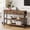 Brown, variant on Laintene 43.3" Console Table with Power Outlets & USB Ports, Narrow Sofa Table with 3 Fabric Drawers for Hallway, Foyer, Living Room, Rustic Brown
