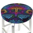 thumbnail image 6 of Goofa Indian Mandalas Dragonfly Printed Stool Covers Round, Waterproof Round Bar Stool Covers Anti-Slip Round Bar Stool Seat Cover with Elastic Bands Durable -12 inch, 6 of 7