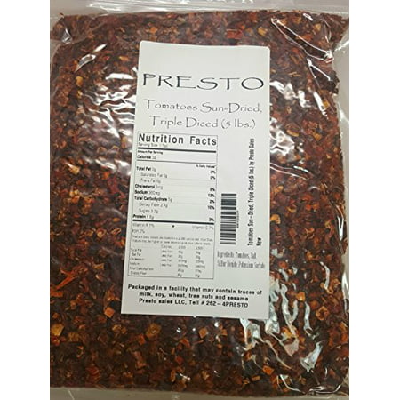 Tomatoes Sun-Dried, Triple Diced (5 lbs.) by Presto Sales (Best Sun Dried Tomatoes Brand)