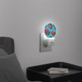 thumbnail image 2 of Round LED Night Lights Lamp with Dusk to Dawn Sensor, Strawberry Pattern On Blue Background Night Light Plug Into Wall for Kids Room, Bedroom, Bathroom, Kitchen, Hallway, 2 of 4
