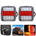 thumbnail image 1 of 2 Uds 12V 24V 20LED, Luces Traseras Para Camión De Remolque Cubierta De Lámpara Blanca De Dos Colores, 1 of 7