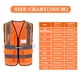 thumbnail image 2 of Chaleco de seguridad A-SAFETY de malla naranja reflectante con bolsillos, 2 of 6